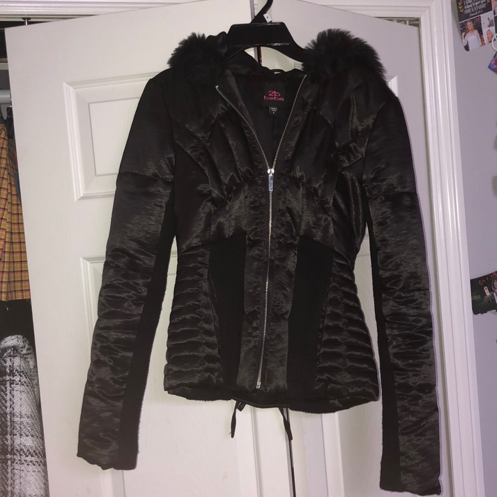 Bebe black winter jacket